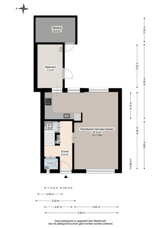 Floorplan - Frans Halsstraat 22, 9601 HN Hoogezand